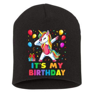 Brother of The Birthday Girl Unicorn Dabbing Party  Short Acrylic Beanie