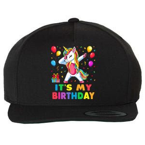 Brother of The Birthday Girl Unicorn Dabbing Party  Wool Snapback Cap