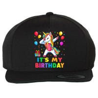 Brother of The Birthday Girl Unicorn Dabbing Party  Wool Snapback Cap