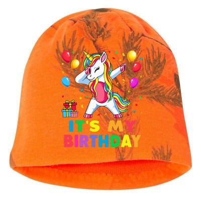 Brother of The Birthday Girl Unicorn Dabbing Party  Kati - Camo Knit Beanie