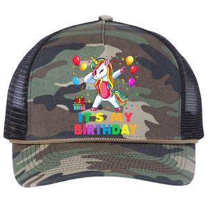 Brother of The Birthday Girl Unicorn Dabbing Party  Retro Rope Trucker Hat Cap