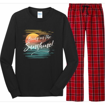 Bring On The Sunshine Hawaiian Tropical Beach Vacation Great Gift Long Sleeve Pajama Set