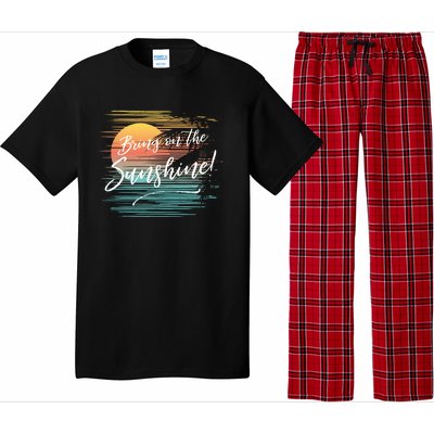 Bring On The Sunshine Hawaiian Tropical Beach Vacation Great Gift Pajama Set