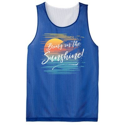 Bring On The Sunshine Hawaiian Tropical Beach Vacation Great Gift Mesh Reversible Basketball Jersey Tank