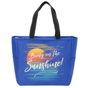 Bring On The Sunshine Hawaiian Tropical Beach Vacation Great Gift Zip Tote Bag