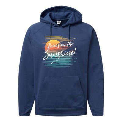 Bring On The Sunshine Hawaiian Tropical Beach Vacation Great Gift Performance Fleece Hoodie