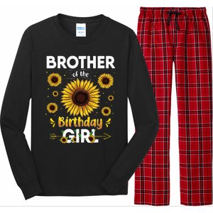 Brother Of The Birthday Sunflower Party Family Matching Long Sleeve Pajama Set