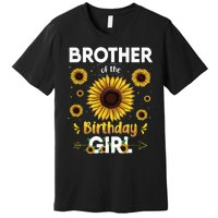 Brother Of The Birthday Sunflower Party Family Matching Premium T-Shirt