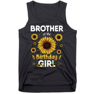 Brother Of The Birthday Sunflower Party Family Matching Tank Top