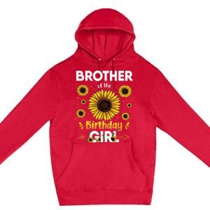 Brother Of The Birthday Sunflower Party Family Matching Premium Pullover Hoodie