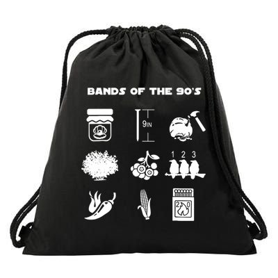 Bands Of The 90's Drawstring Bag