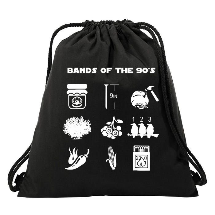 Bands Of The 90's Drawstring Bag
