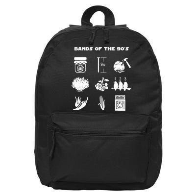 Bands Of The 90's 16 in Basic Backpack