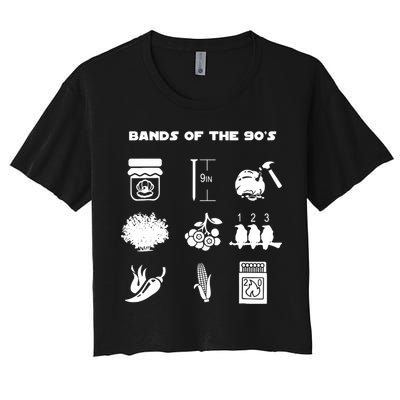 Bands Of The 90's Crop Top