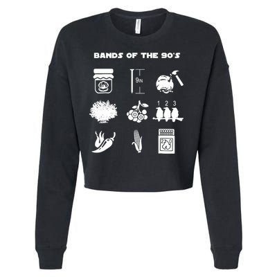 Bands Of The 90's Cropped Pullover Crew