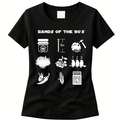 Bands Of The 90's Womens T-Shirt