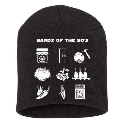 Bands Of The 90's Short Acrylic Beanie