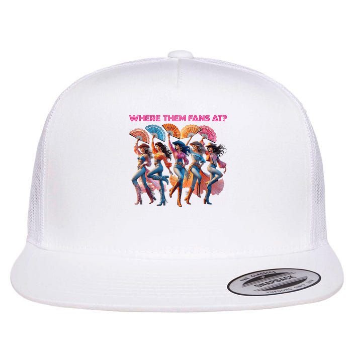 Boot On The Ground Where Them Fans At Flat Bill Trucker Hat
