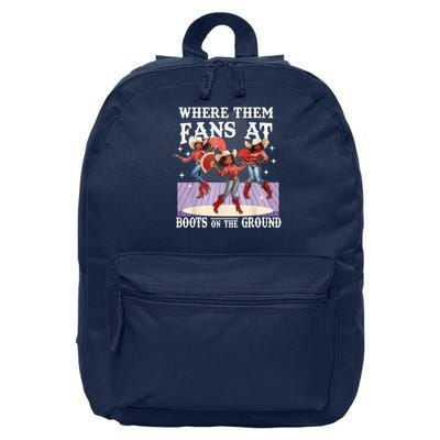 Boot On The Ground Where Them Fans At 16 in Basic Backpack