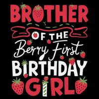 Brother Of The Berry First Birthday Girl Strawberry Impact Tech Backpack