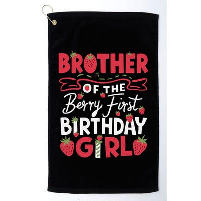 Brother Of The Berry First Birthday Girl Strawberry Golf Towel