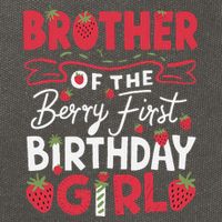 Brother Of The Berry First Birthday Girl Strawberry Cotton Canvas Backpack