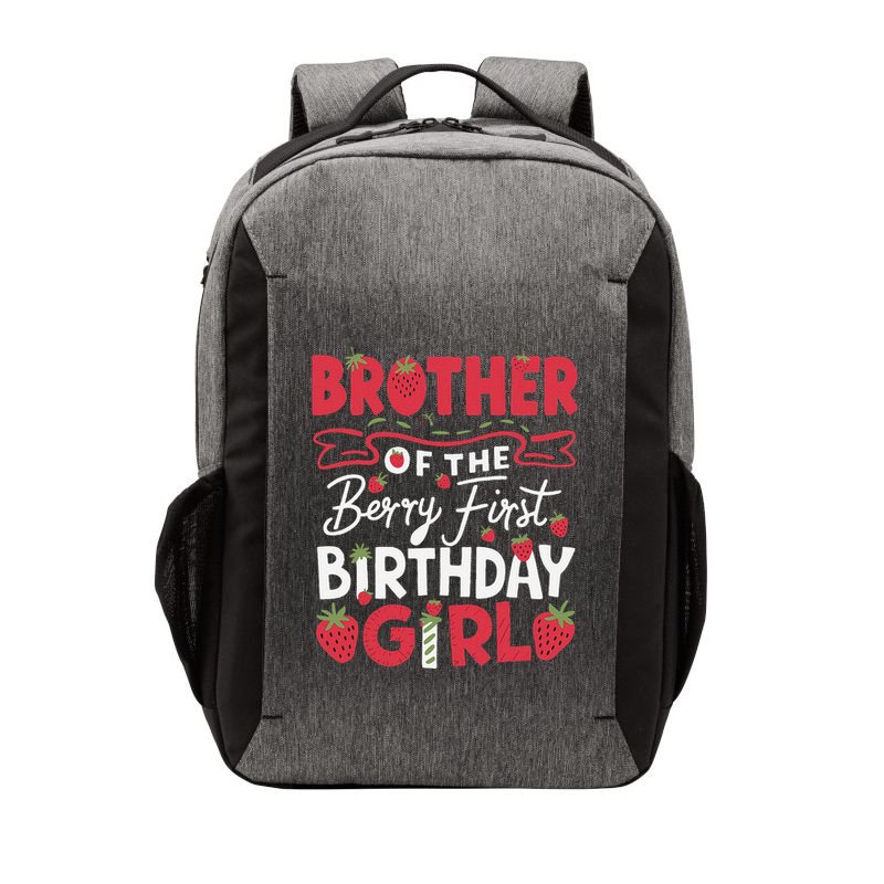 Brother Of The Berry First Birthday Girl Strawberry Vector Backpack