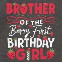 Brother Of The Berry First Birthday Girl Strawberry Vector Backpack