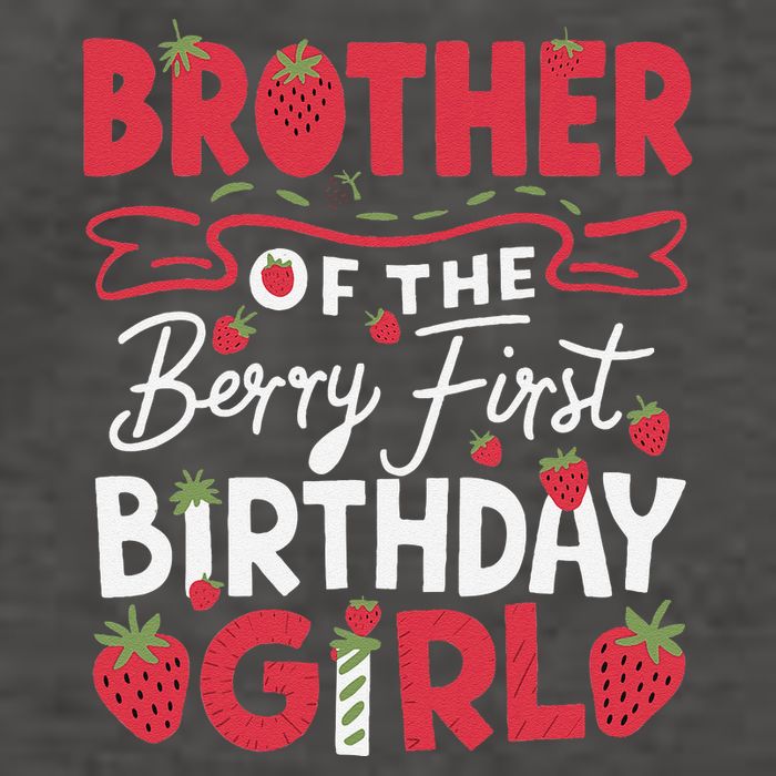 Brother Of The Berry First Birthday Girl Strawberry Vector Backpack