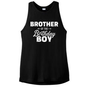 Brother Of The Birthday Boy Son Matching Family Ladies PosiCharge Tri-Blend Wicking Tank