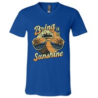 Bring On The Sunshine Summer Sun Beach Waves Gift V-Neck T-Shirt