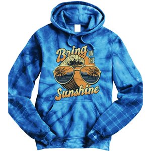 Bring On The Sunshine Summer Sun Beach Waves Gift Tie Dye Hoodie