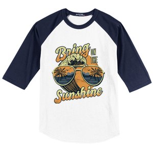 Bring On The Sunshine Summer Sun Beach Waves Gift Baseball Sleeve Shirt