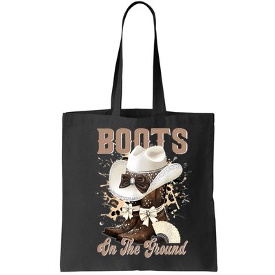 Boots On The Ground Black Cowgirl Western Where Them Fans  Bag