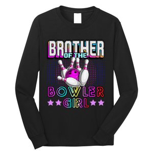 Brother of the Bowler Matching Family Bowling Birthday Long Sleeve Shirt