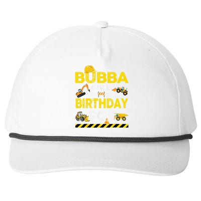 Bubba Of The Birthday Boy Construction Worker Birthday Snapback Five-Panel Rope Hat