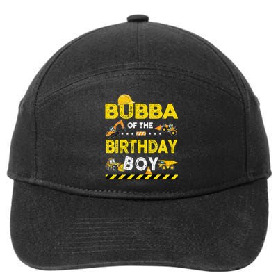 Bubba Of The Birthday Boy Construction Worker Birthday 7-Panel Snapback Hat