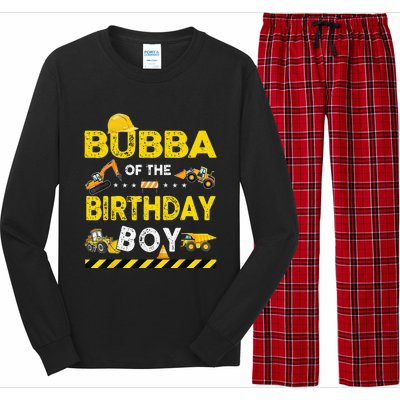 Bubba Of The Birthday Boy Construction Worker Birthday Long Sleeve Pajama Set