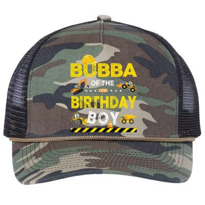 Bubba Of The Birthday Boy Construction Worker Birthday Retro Rope Trucker Hat Cap