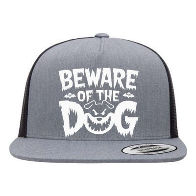 Beware Of The Dog Flat Bill Trucker Hat