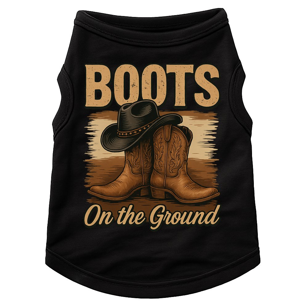 Boots On The Ground Cowgirl Line Dance Doggie Tank