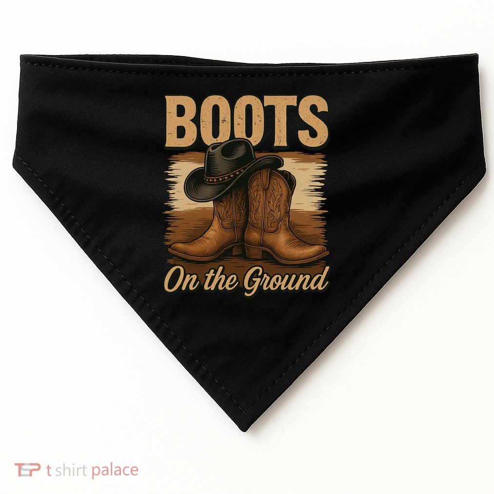 Boots On The Ground Cowgirl Line Dance USA-Made Doggie Bandana