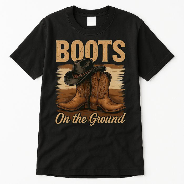 Boots On The Ground Cowgirl Line Dance Tall T-Shirt