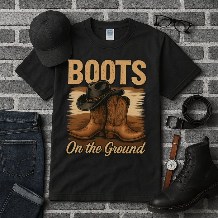 Boots On The Ground Cowgirl Line Dance Tall T-Shirt