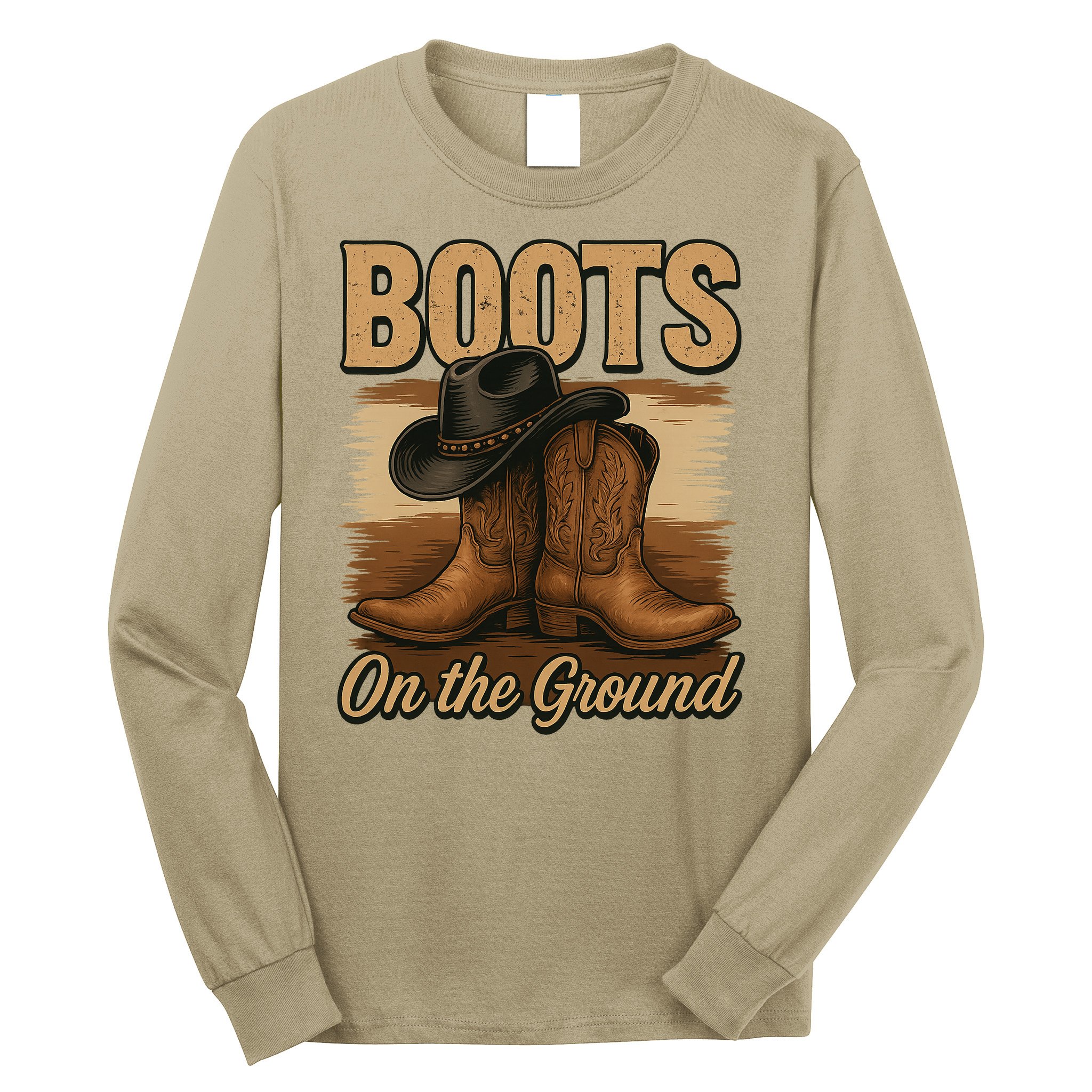 Boots On The Ground Cowgirl Line Dance Long Sleeve Shirt