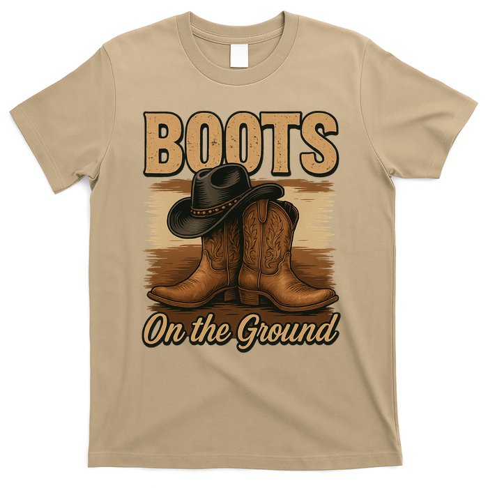 Boots On The Ground Cowgirl Line Dance T-Shirt