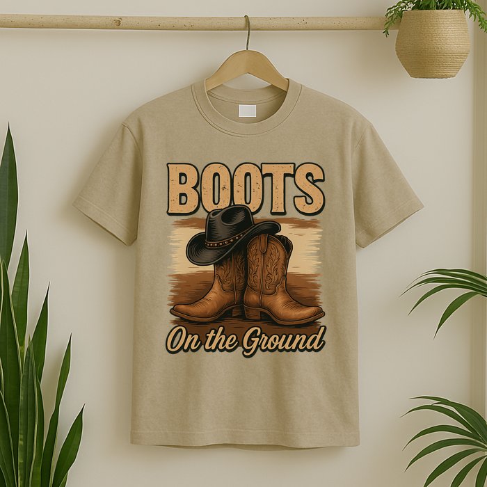 Boots On The Ground Cowgirl Line Dance T-Shirt