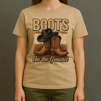 Boots On The Ground Cowgirl Line Dance T-Shirt