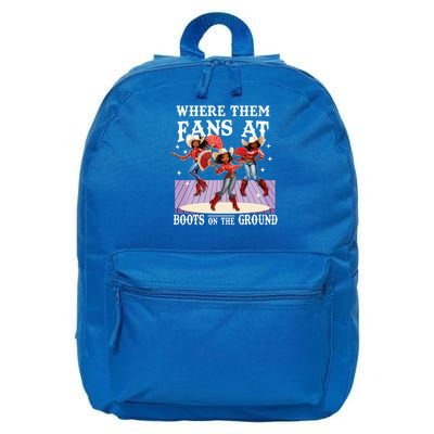 Boots on the ground where them fans at  16 in Basic Backpack