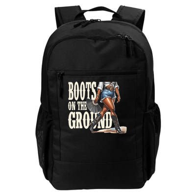 Boots On The Ground Black Cowgirl Melanin Daily Commute Backpack